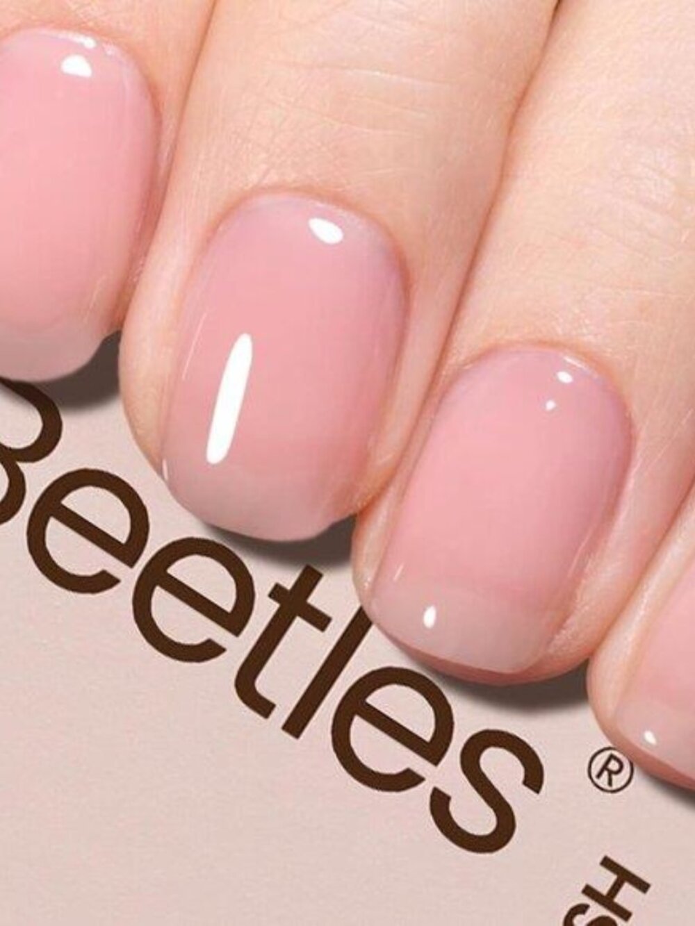 Beetles Nude Pink Gel Nail Polish, 15ml Neutral Sheer Pink Jelly Gel Polish Tran
